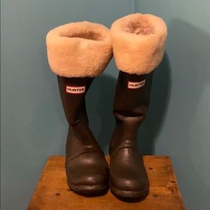 Hunter Shearling Lined boots sz 5.5